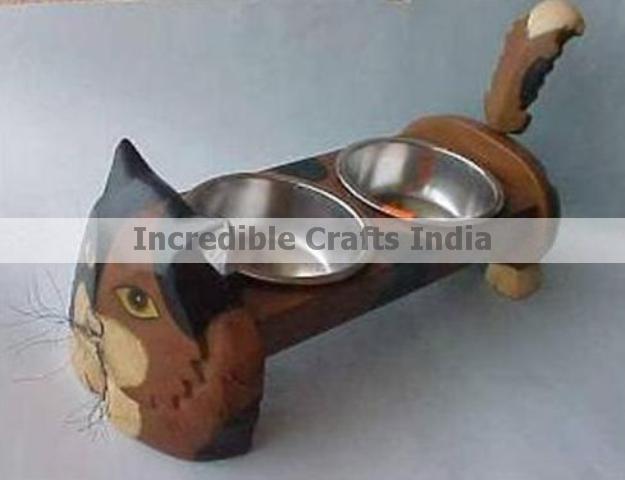 WOODEN CAT ELEVATED FEEDERS
