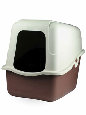 Hooded litter tray
