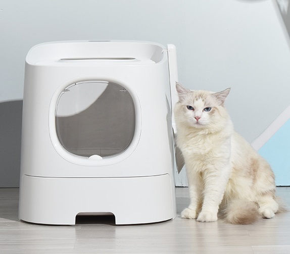 Homerun Top/Front Entry Cat Toilet Litter box For Cat With Odor Control Easy Cleaning