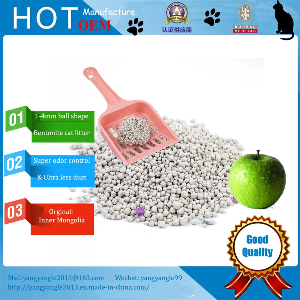 Ultra less dust and strong odor control bentonite cat litter